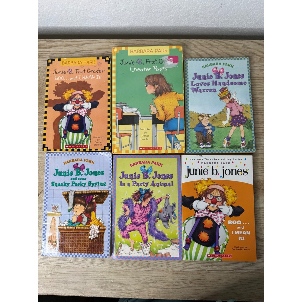 Junie B. Jones Book Lot of 6 - Author Barbara Park - 5 Paperbacks 1 Hardcover